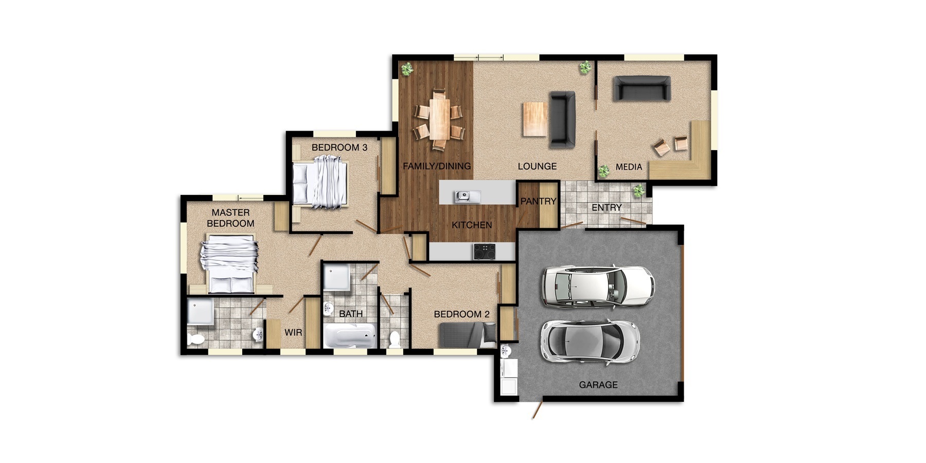 3 bedroom house plan